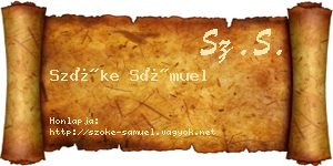 Szőke Sámuel névjegykártya