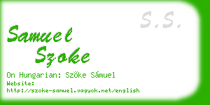samuel szoke business card